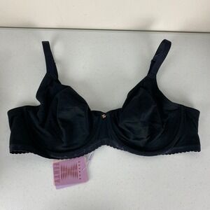 Savage X Fenty Black Balconette Bra Underwire Womens Size 44D Soft Cup NWT